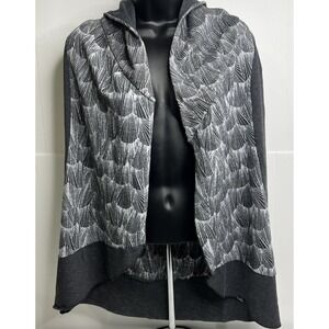 PrAna Women's Graceful Moonrock Hooded Open‎ Front Cardigan Jacket Size S Small